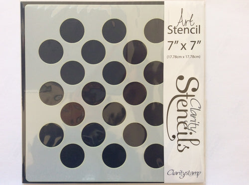 Clarity Art Stencils Big Polka -  7”x 7”