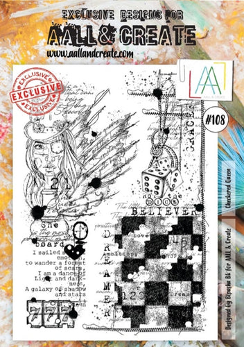 AALL & Create - A4 Clear Stamp Set Designed by Bipasha Bk - Checkered Queen #108